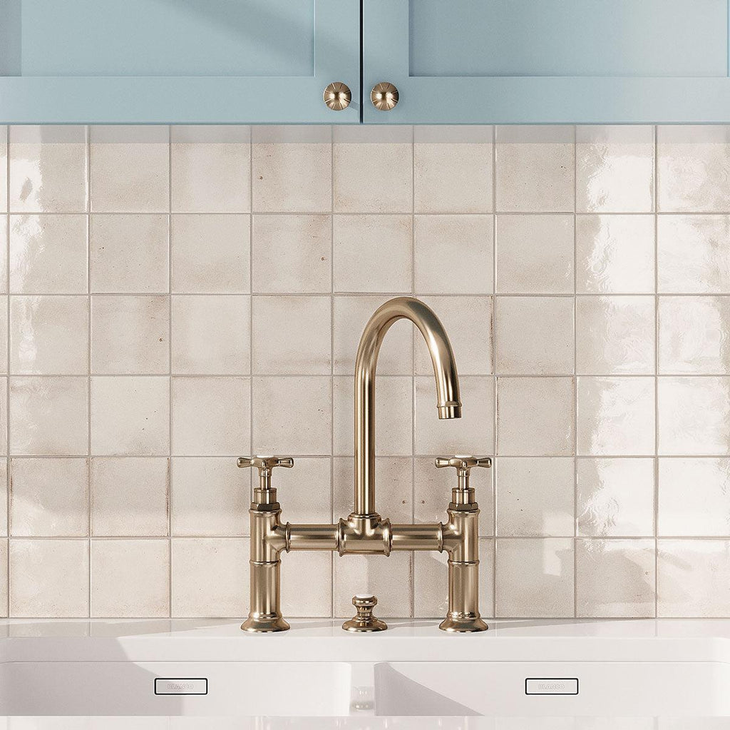 Luna White 4x4 Ceramic Square Tile | Tile Club