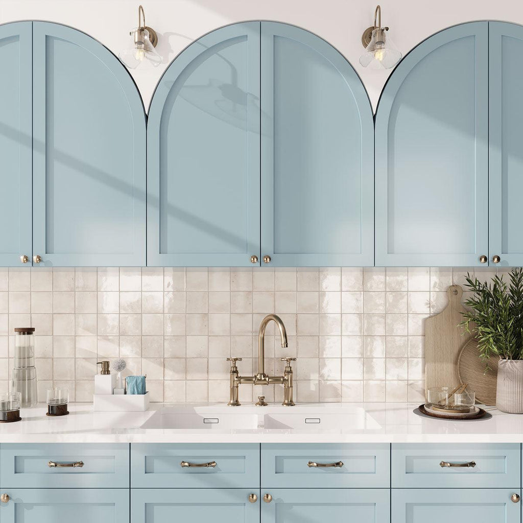 Luna White 4x4 Ceramic Square Tile | Tile Club