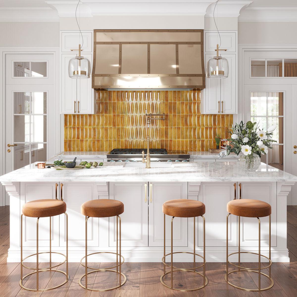 Luna Arc Caramel 2.5x8 Ceramic Subway Tile | Tile Club