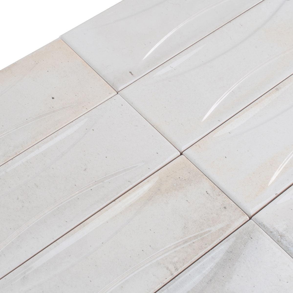 Luna Arc White 2.5x8 Ceramic Subway Tiles