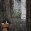 Luna Black 2.5x8 Ceramic Subway Tile | Tile Club