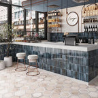 Luna Arc Blue 2.5x8 Ceramic Subway Tile | Tile Club