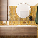 Luna Caramel 2.5x8 Ceramic Subway Tile | Tile Club