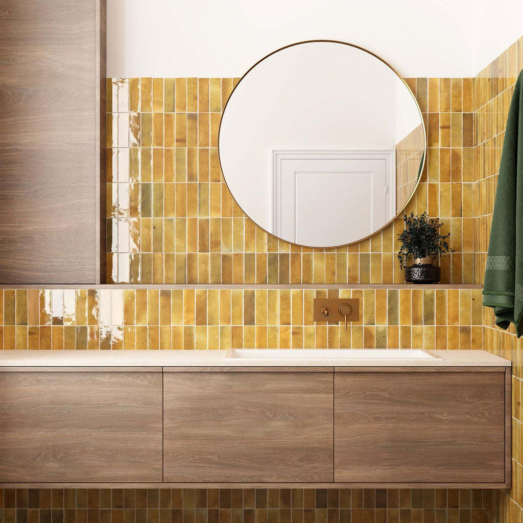 Luna Caramel 2.5x8 Ceramic Subway Tile | Tile Club