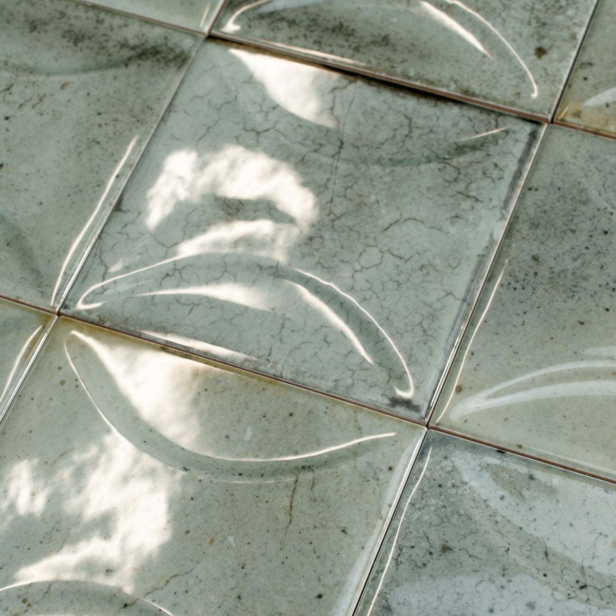 Luna Arc Celadon 4x4 Ceramic Square Tile | Tile Club