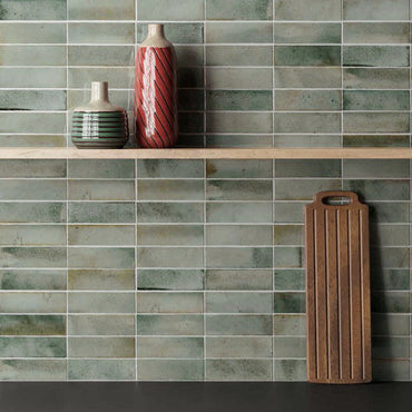 Luna Celadon 2.5x8 Ceramic Subway Tile