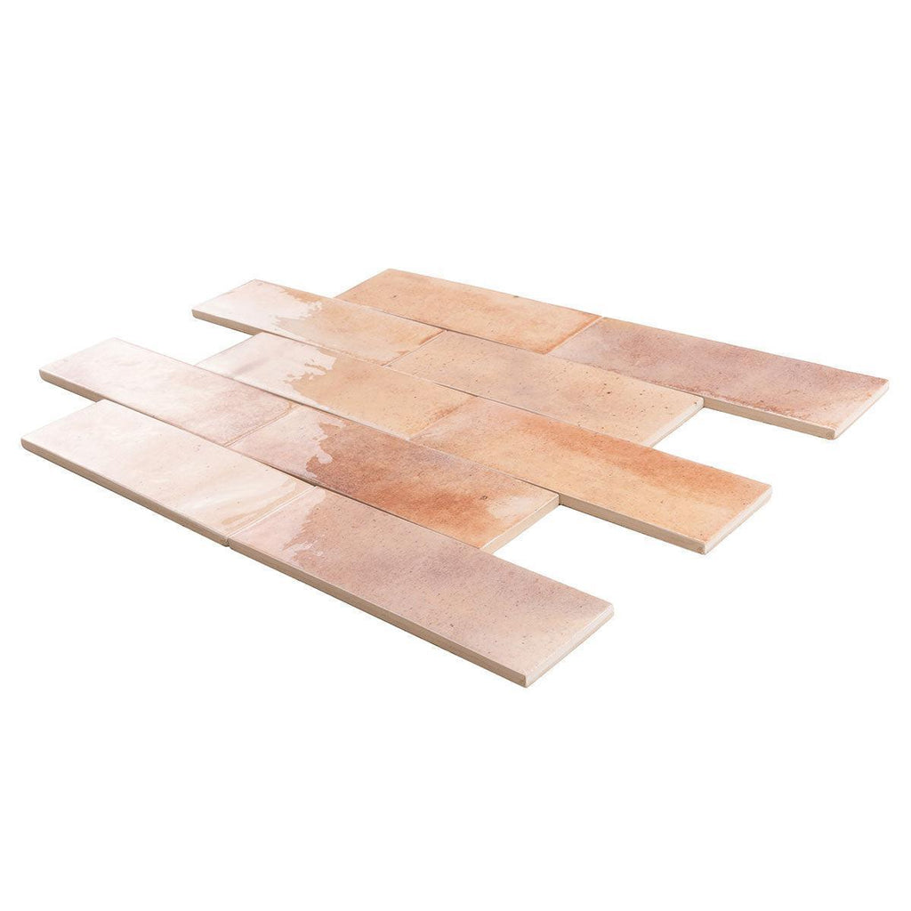 Luna Pink 2.5x8 Ceramic Subway Tile | Tile Club
