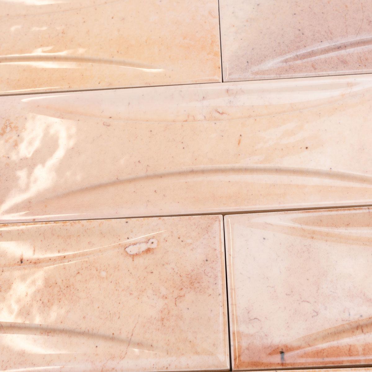 Luna Arc Pink 2.5x8 Ceramic Subway Tile | Tile Club