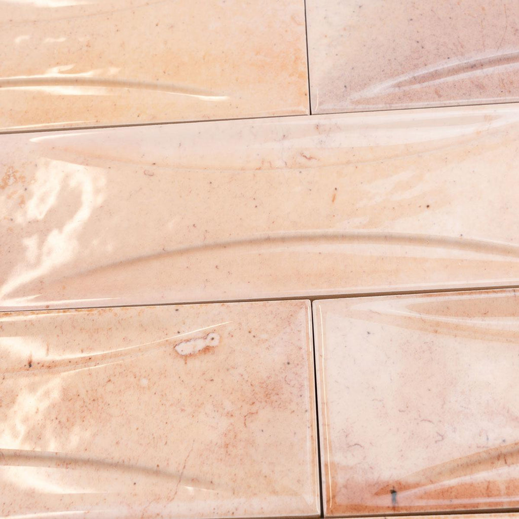 Luna Arc Pink 2.5x8 Ceramic Subway Tile | Tile Club