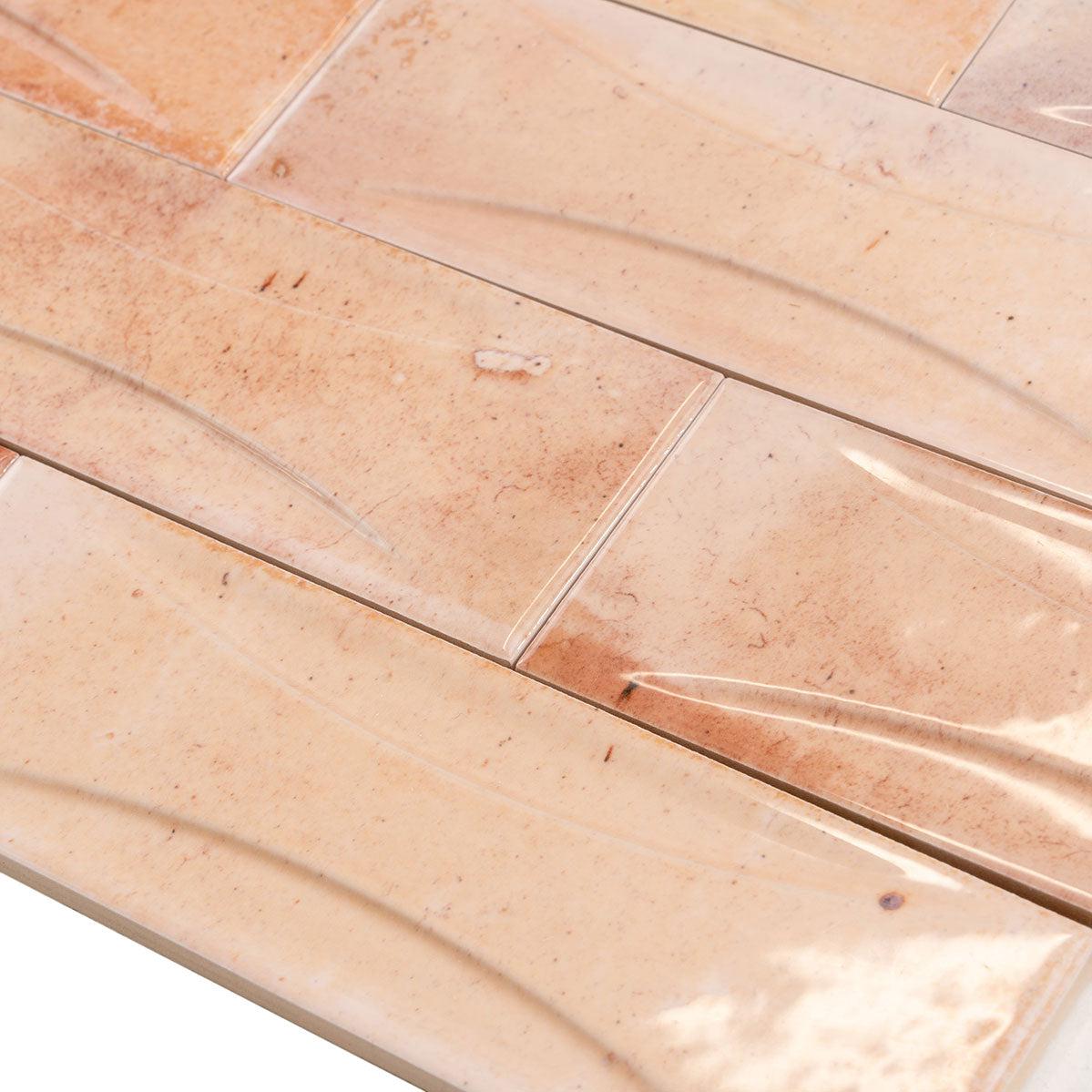 Luna Arc Pink 2.5x8 Ceramic Subway Tile | Tile Club