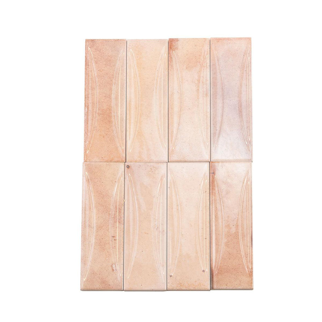 Luna Arc Pink 2.5x8 Ceramic Subway Tile | Tile Club