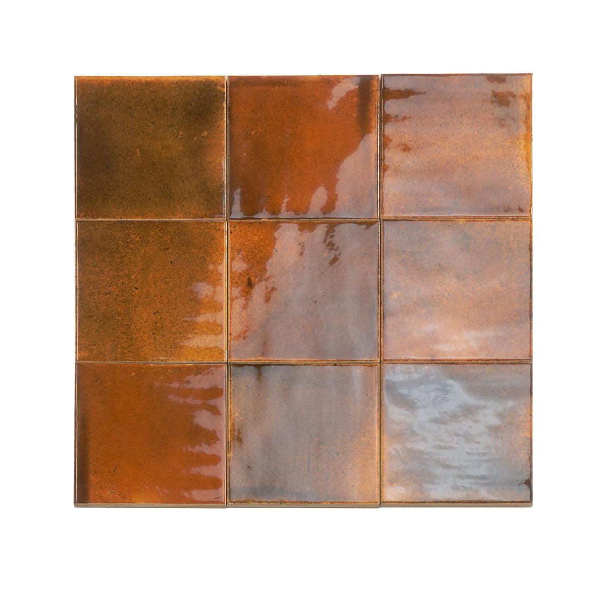 Luna Red 4x4 Ceramic Square Tile | Tile Club