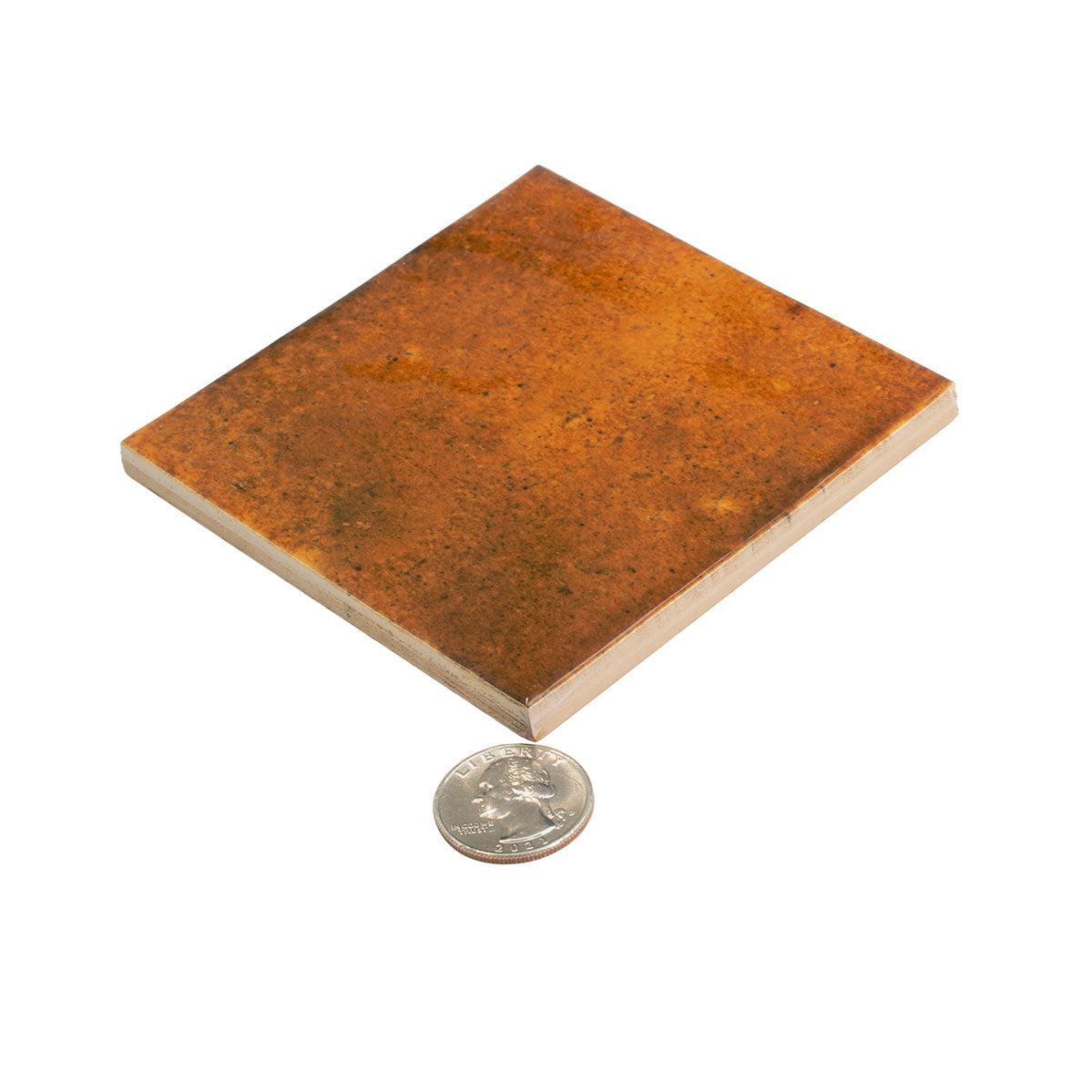 Luna Red 4x4 Ceramic Square Tile | Tile Club