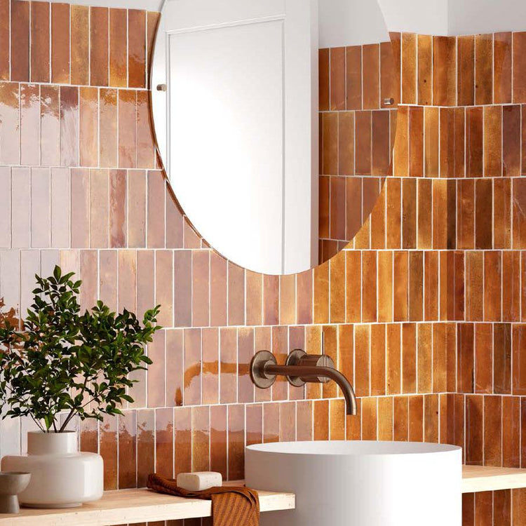 Luna Red 2.5x8 Ceramic Subway Tile | Tile Club