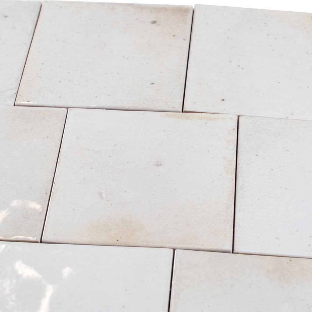 Luna White 4x4 Ceramic Square Tile | Tile Club