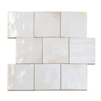 Luna White 4x4 Ceramic Square Tile | Tile Club