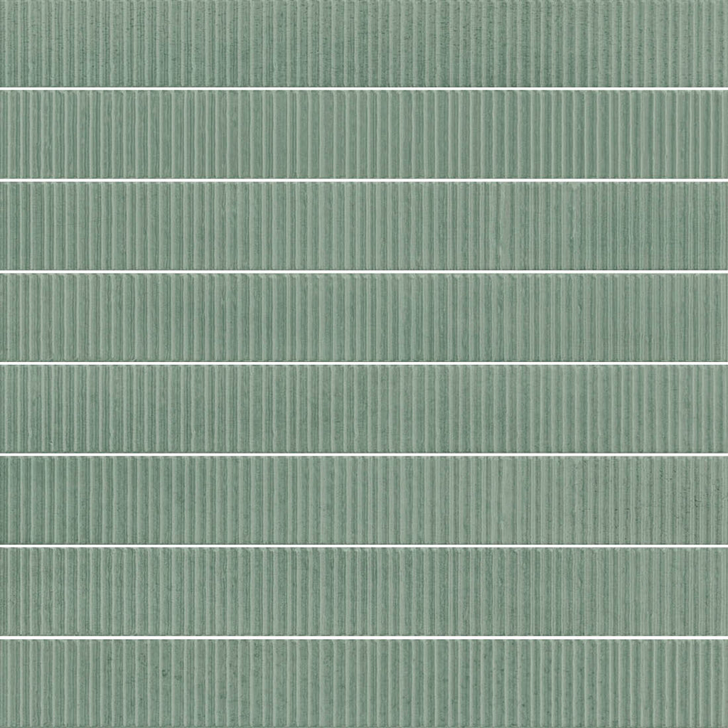 Malden Ridged Erva Gloss Ceramic Tile 2"x17" | Tile Club