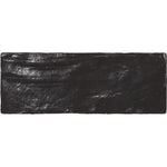 Mallorca Black Ceramic Subway Tile 2.5x8 Sample