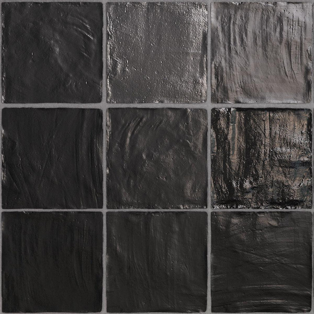 Mallorca Black Ceramic Tile 4x4 | Tile Club