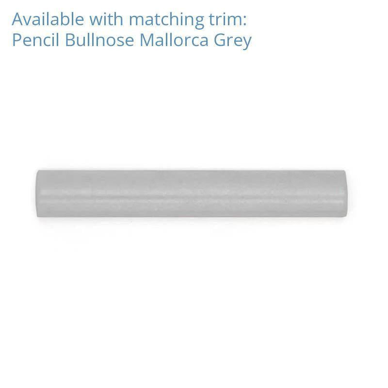 Mallorca Grey Ceramic Subway Tile 2.5x8 | Tile Club