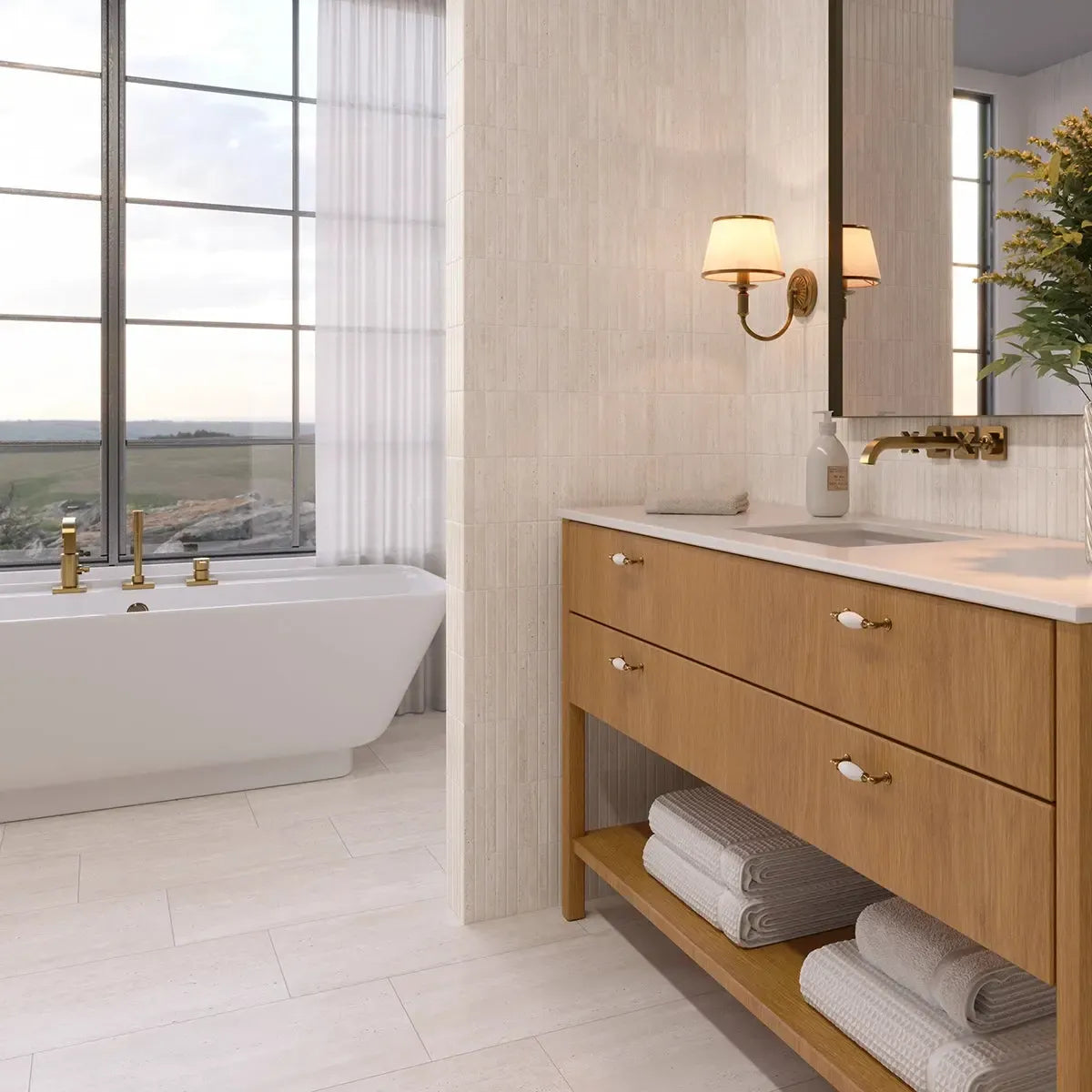 Mammoth Bone KitKat Stone Look Ceramic Tile | Tile Club