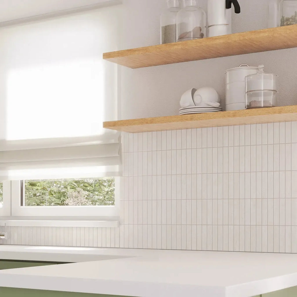 Mammoth White KitKat Stone Look Ceramic Tile | Tile Club