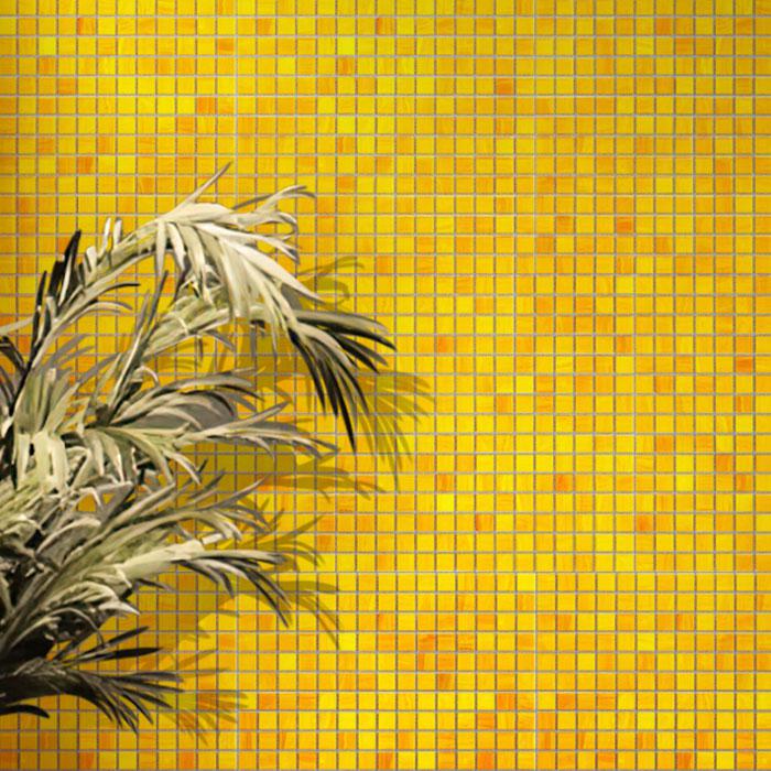 Marigold Mixed Squares Glass Pool Tile | Tile Club