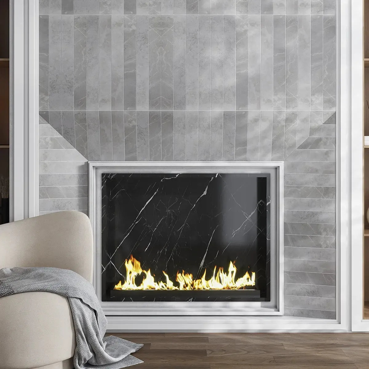 Marmatto Gray Porcelain Subway Tile 3x24 | Tile Club