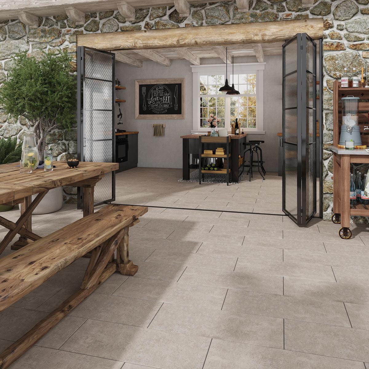 Materica Grey Stone-Look Porcelain Tile B-99 | Tile Club