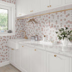 Meadow Norwegian Rose Flower Marble Mosaic Tile | Tile Club