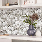 Meadow Wooden Flower Marble Mosaic Tile | Tile Club