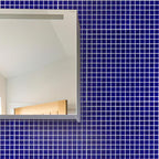 Midnight Blue Squares Glass Pool Tile | Tile Club