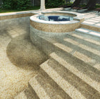 Milk Chocolate Mixed Squares Glass Pool Tile | Tile Club