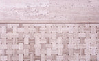 Mini Basket Weave Wooden Beige Marble Mosaic | Tile Club