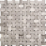 Mini Basket Weave Wooden Beige Marble Mosaic | Tile Club