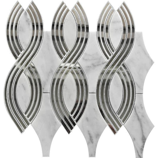 carrara ribbon mosaic tile