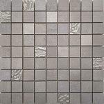 Mistery White Textured Ceramic Mosaic Tile Sample