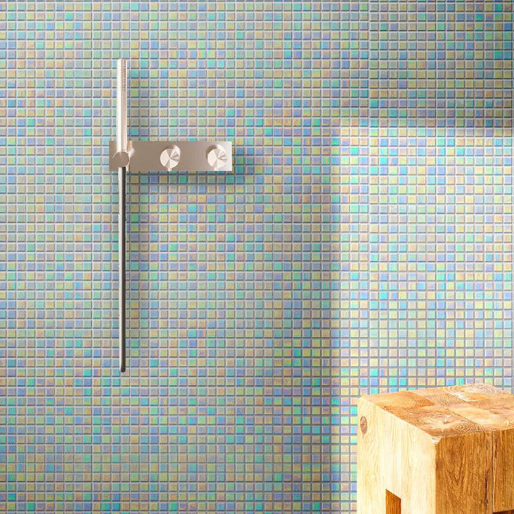 Misty Pearl Squares Glass Pool Tile | Tile Club