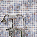 Mixed Cool Tones Glass Squares Pool Tile | Tile Club
