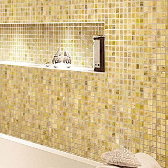 Mixed Lemon Squares Glass Pool Tile | Tile Club