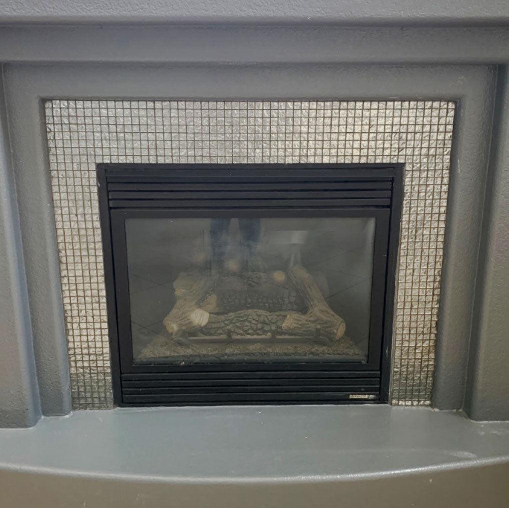 Silver Mercury Glass Fireplace Surround from Tile Club