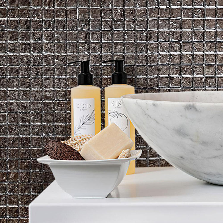 Mizumi Nickel Glass Mosaic Tile | Tile Club