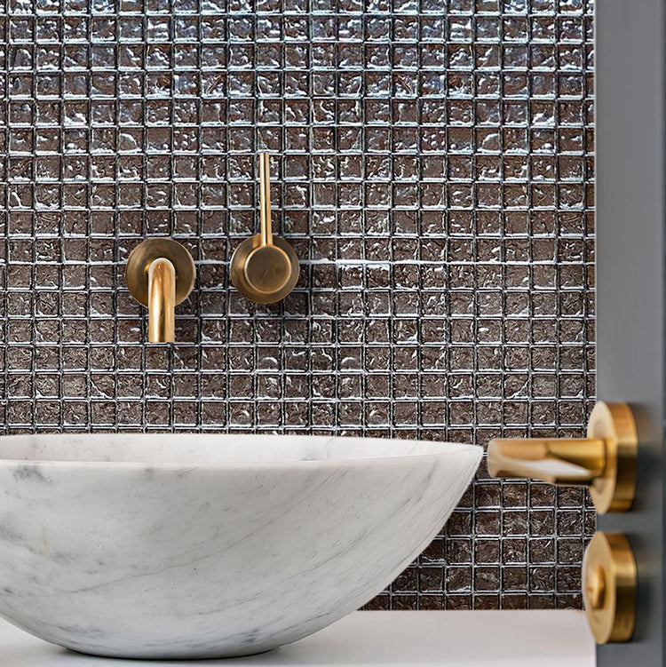 Mizumi Nickel Glass Mosaic Tile | Tile Club