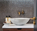 Mizumi Nickel Glass Mosaic Tile bathroom backsplash