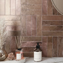 Molten Bronze Brick Ceramic Subway Tile Bathroom Backsplash