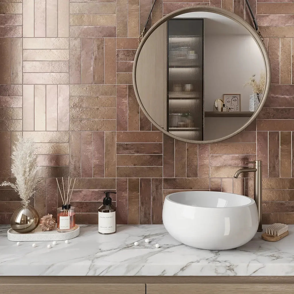 Molten Bronze Brick Ceramic Subway Tile | Tile Club