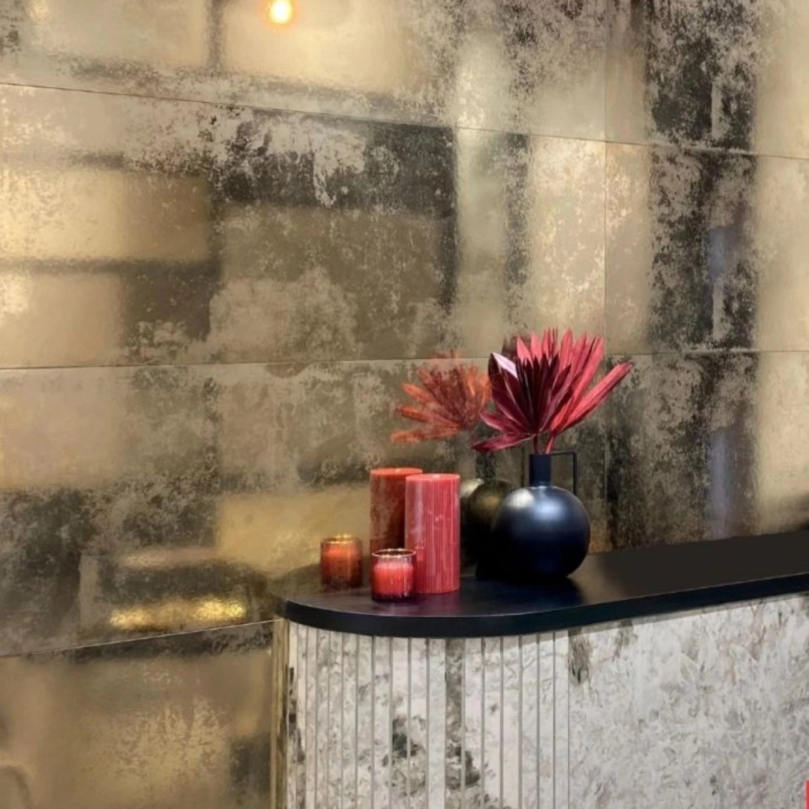 Molten Gold 16x48 Large Format Ceramic Tile