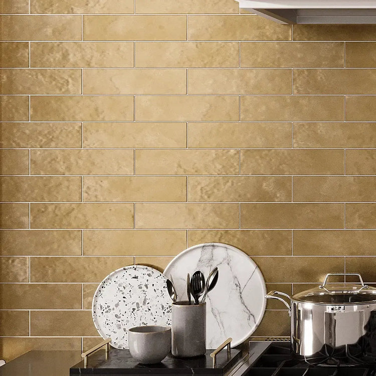 Stunning Luxury Apartment Kitchen With Subway Tiles image