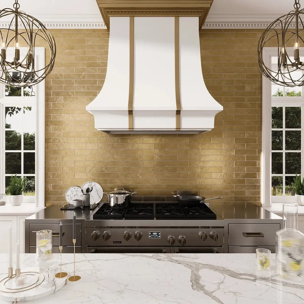 Molten Gold Brick Ceramic Subway Tile | Tile Club