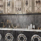 Molten Pewter Brick Ceramic Subway Tile | Tile Club